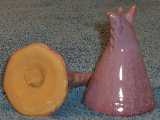 Teepee shakers glazed red bud